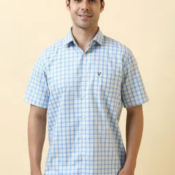 Allen Solly Men Checked Spread Collar Cotton Casual Shirt-image-45