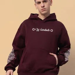 WEARDUDS Men Printed Hooded Sweatshirt image 2