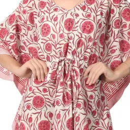 Fabric Venue Floral Printed Kimono Sleeves Kaftan Maxi Dress image 4