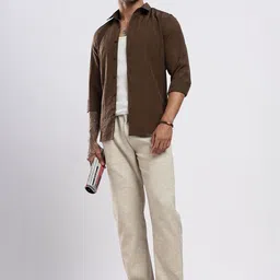 NEVER NEUD Men Classic Slim Fit Casual Shirt image 4