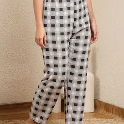 ETC Checked Mid-Rise Lounge Pants image 3