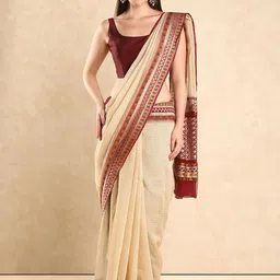 Happy Owl Women Silk Saree Blouse image 2