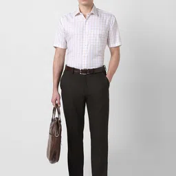 Van Heusen Checked Pure Cotton Formal Shirt image 3