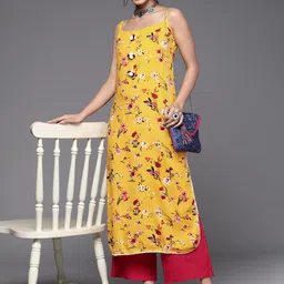 KSUT Floral Printed Gotta Patti Straight Kurta-picture-24