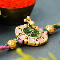eCraftIndia Peacock Design Thread Rakhi-picture-37