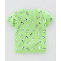 Babyoye Bio Wash Cotton Half Sleeves Vests Pack of 2 - Green Blue image 5