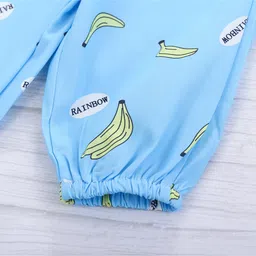 Kookie Kids Full Length Lounge Pants Banana Print - Blue image 5