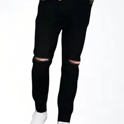 BuaGi Collection Men Regular Fit Mid-Rise Slash Knee Jeans-image-93