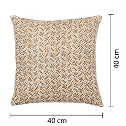 Kushadri Brown & Grey 2 Pieces Abstract Pure Cotton Square Cushion Covers image 3