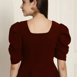 Tromko Puff Sleeve Peplum Top image 3