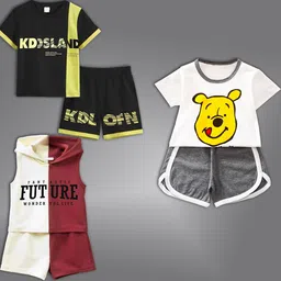 BAESD Unisex Kids Printed T-shirt with Shorts-picture-34