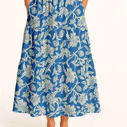 Moomaya Printed Tiered Maxi Skirt-image-45