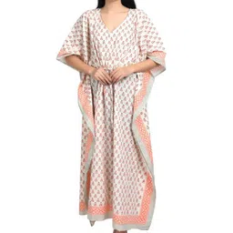 Fabric Venue Floral Print Flared Sleeve Kaftan Maxi Dress-image-89