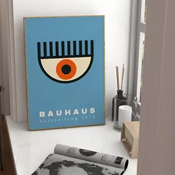 SAF Blue & White Abstract Abstract Printed Canvas Painting Wall Art-picture-40