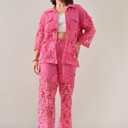 ANNY Embellished Shirt Collar Shirt & Trousers Co-Ord Set image 4