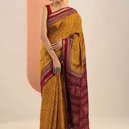 Libas Ethnic Motifs Printed Zari Woven Design Saree-picture-37