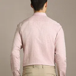 Louis Philippe Men Textured Regular Fit Spread Collar Formal Shirt image 4