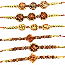 CraftVatika Set Of 8 Bhaiya & Bhabhi Rakhi Gift Set image 3