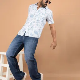 Crimsoune Club Men Classic Slim Fit Opaque Printed Casual Shirt image 5