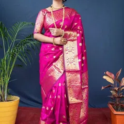 Vidula Fashion Women Woven Design Zari Saree-image-88