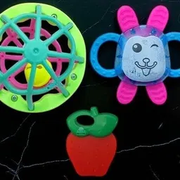 chaknak Rattle Set Toys with teether for New Born Rattle (Multicolor) Rattle-picture-16