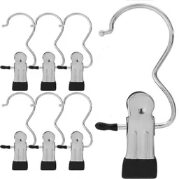 estervig Laundry Hook Boot Hanging Hold Clips Portable Hanging Hooks Home Travel Hangers Stainless Steel Cloth Clips-picture-22