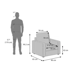 urban ladder create Apollo Compact High Back 1 Seater Sofa image 5