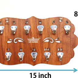 us dzire ™ 845 Multi Key Holder, Cloth Hanger Hook Suitable for home , ofifce Security Gate, Apartment, Hotel, Lodge Wooden Handcraft. Wood Key Holder image 3