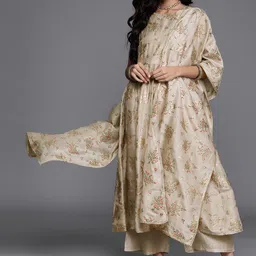 libas Women Silk Blend Kurta Palazzo Set-picture-14