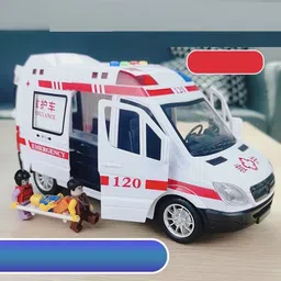 zuuluzrs Ambulance Light Music Simulation Model Toy Car image 5