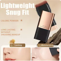 varniraj Foundation Stick with Brush for Oily Skin, Dry Skin & Dark Skin Long Lasting Foundation image 3