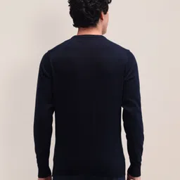 u.s. polo assn. Men Graphic Print Crew Neck Blue Sweater image 2
