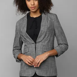 allen solly Women Self Design Single Breasted Casual Blazer image 1