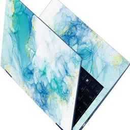 Anweshas Full Body Laptop Skin Upto 15.6 Inches - Green Blue Shaded Marble Pattern Self Adhesive Vinyl Laptop Decal 15.6-picture-38