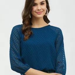 Harpa Blue Self Design Top image 1