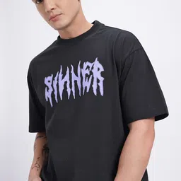 glitchez Typography Printed Drop-Shoulder Sleeves Oversized T-shirt-picture-16