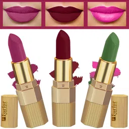 FORFOR Xpression 3Pcs Stick Matte Lipsticks-Maroon Matte 307-Natural Pink 305-Magenta 302 image 2
