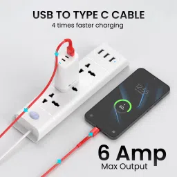 portronics Red USB to Type C Cable image 5