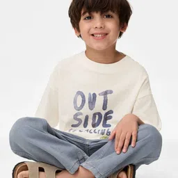 Marks & Spencer Boy Printed Relaxed Fit T-shirt image 4