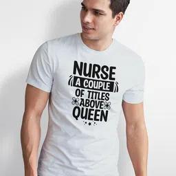 Seekbuylove Typography Printed Round Neck Bio Finish Pure Cotton T-shirt image 2