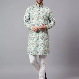 UNLIMITED Men Geometric Printed Indie Prints Kurta-picture-15