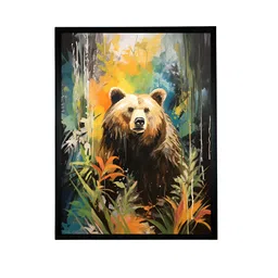 SOWPEACE Brown & Orange 1 Piece Canvas Abstract Wall Photographs image 3