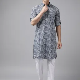 See Designs Printed Regular Pure Cotton Kurta With Pyjamas image 4