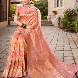 Mitera Woven Design Zari Banarasi Saree image 3