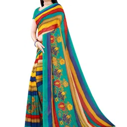 Moda Rapido Floral Pure Georgette Saree image 3