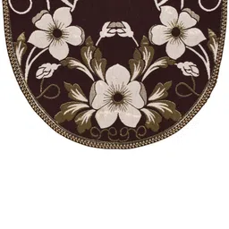 BIGGER FISH Coffee Brown Printed Cotton Sofa Cover image 3