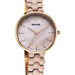 Sonata Women Dial & Stainless Steel Bracelet Style Straps Analogue Watch-image-49