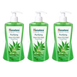 Himalaya 3Pcs Anti-Pimple Purifying Neem Face Wash with Turmeric - 400ml each-picture-30