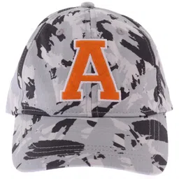 Pine Kids Cotton Blend Woven Summer Cap Camouflage & Alphabet Print Grey - Diameter 52 cm-picture-29