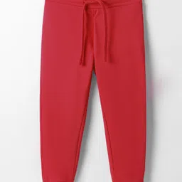 UCB Cotton Blend Knit Full Length Solid Track Pant - Red-picture-32
